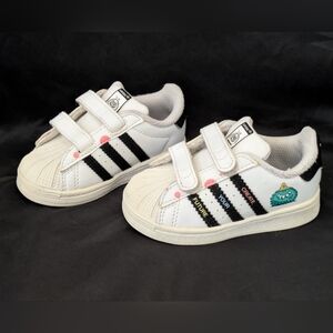 ADIDAS Kevin Lyons X Superstar Create Your Future Vellcro Sneakers Toddler Sz 5